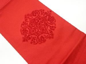 華紋模様織出し開き名古屋帯（額縁仕立て）